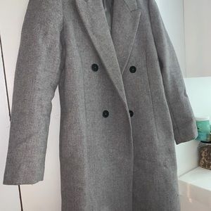 Mango wool gray coat